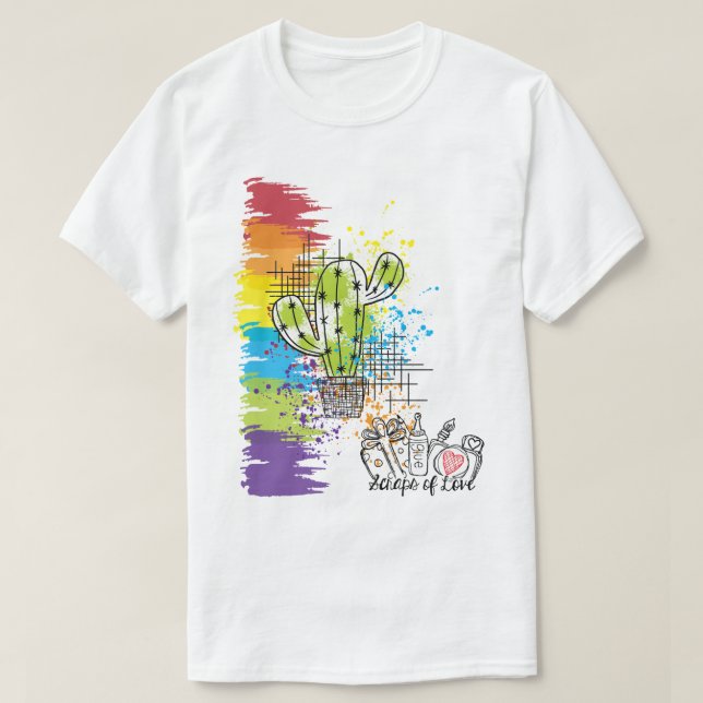 Camiseta Cachorros do Amor Coloridos (Frente do Design)