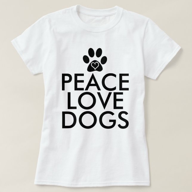 Camiseta Cachorros do Amor pela Paz (Frente do Design)