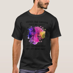 Camiseta Cachorros e Cavalos me fazem ser humanos felizes