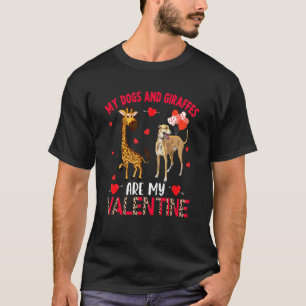 Camiseta Cachorros E Girafas São O Meu Fantoche Namorados C