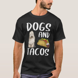Camiseta Cachorros E Tacos Antiga Comida de Sheepdog Mexica