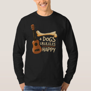 Camiseta Cachorros e Ukulele me fazem feliz novidade