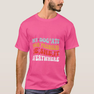 Camiseta Cachorros Engraçados Meu Cachorro Comeu Suas Conso