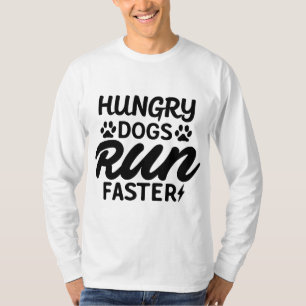 Camiseta Cachorros Famintos Correm Vintage Mais Rápido E En