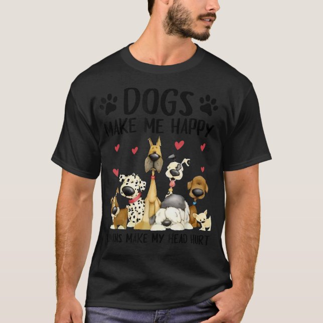 Camiseta Cachorros Fazem-Me Humanos Felizes Fazendo Minha C (Frente)