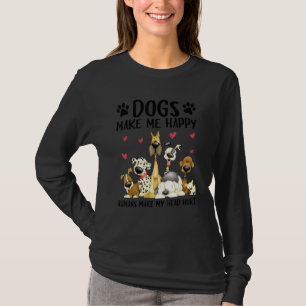 Camiseta Cachorros Fazem-Me Humanos Felizes Fazendo Minha C