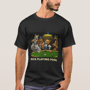 Camiseta Cachorros Jogando Arte Piscina Cachorros Cachorros