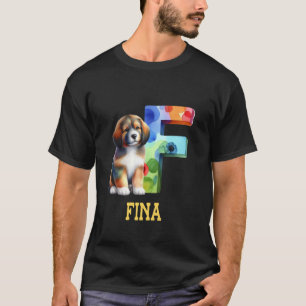 Camiseta Cachorros - Letra Fina Nome Rainbow Dog