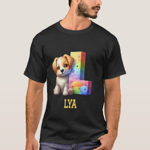 Camiseta Cachorros - Letra Lya, Nome Rainbow Dog