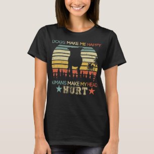 Camiseta Cachorros Me Fazem Feliz Humano Faz Minha Cabeça M