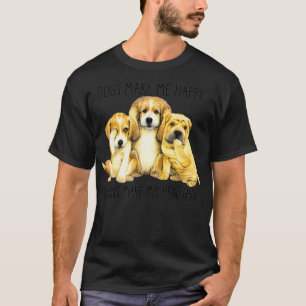 Camiseta Cachorros Me Fazem Feliz Humanos Me Machucam A Cab