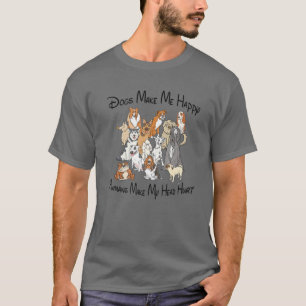 Camiseta Cachorros Me Fazem Feliz Humanos Me Machucam A Cab