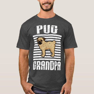 Camiseta Cachorros Orgulhosos Pug Grandpa