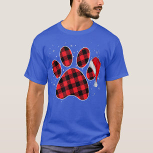 Camiseta Cachorros Pistas Natal Pijamas Vermelhas Xadrezes 