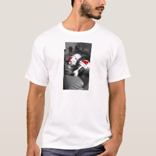 Camiseta cachorros pitbull de natal sonolentos adoráveis sa