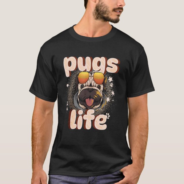 Camiseta Cachorros Pug Life Pug (Frente)