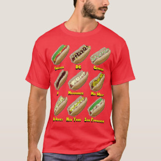 Camiseta Cachorros quentes através de América