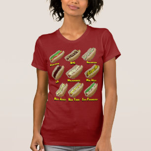 Camiseta Cachorros quentes através de América