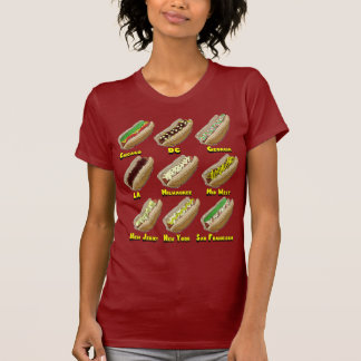 Camiseta Cachorros quentes através de América