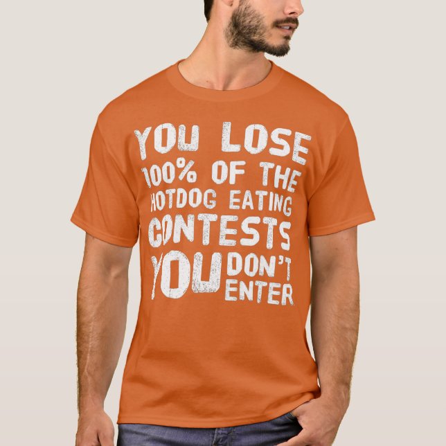 Camiseta Cachorros-quentes da Comida Engraçada (Frente)