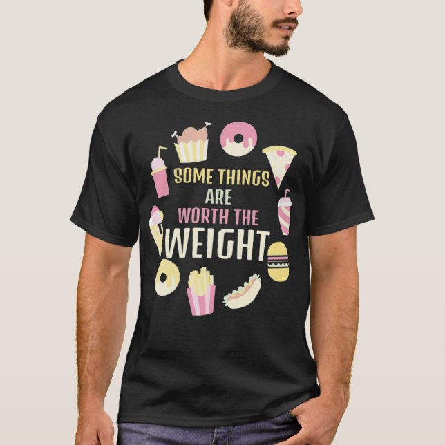 Camiseta Cachorros Quentes de Comida Rápida Rosquinha Cacho (Frente)