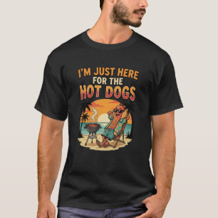 Camiseta Cachorros Quentes Estou Aqui Apenas Para Os Cachor