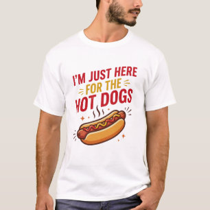 Camiseta Cachorros Quentes Estou Aqui Só Pelos Cachorros Qu