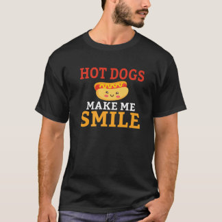 Camiseta Cachorros Quentes Fazem-Me Sorrir Mais Do Que Um C