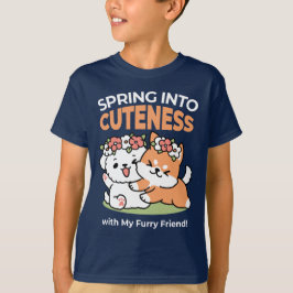 Camiseta Cachorros Reproduzíveis com Corvos Flores - Tema d