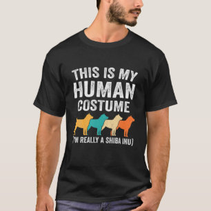 Camiseta Cachorros Retro Este É O Meu Figurino Humano Shiba
