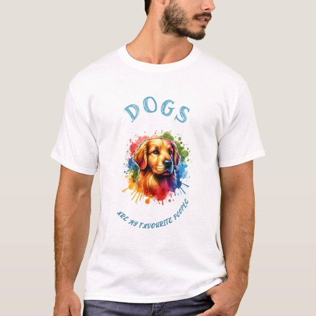 Camiseta "Cachorros são minhas Pessoas favoritas" (Frente)