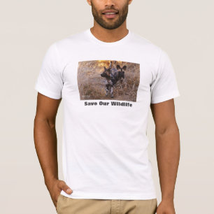Camiseta Cachorros selvagens salvam nossa vida selvagem