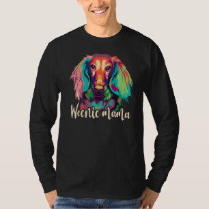 Camiseta Cachshund Bonito Mãe Weenie Mama Womens Weiner