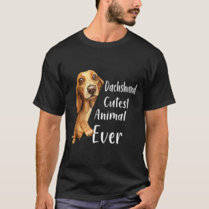 Camiseta Cachshund Cutest Animal Alguma Vez Cachorro Abraça