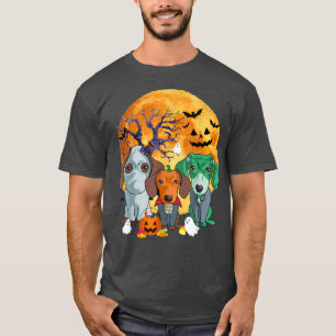 Camiseta Cachshund Dachshund Zombie Jack O Lanterna