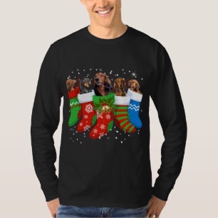 Camiseta Cachshund de Natal Cachorro Meias Bonitas