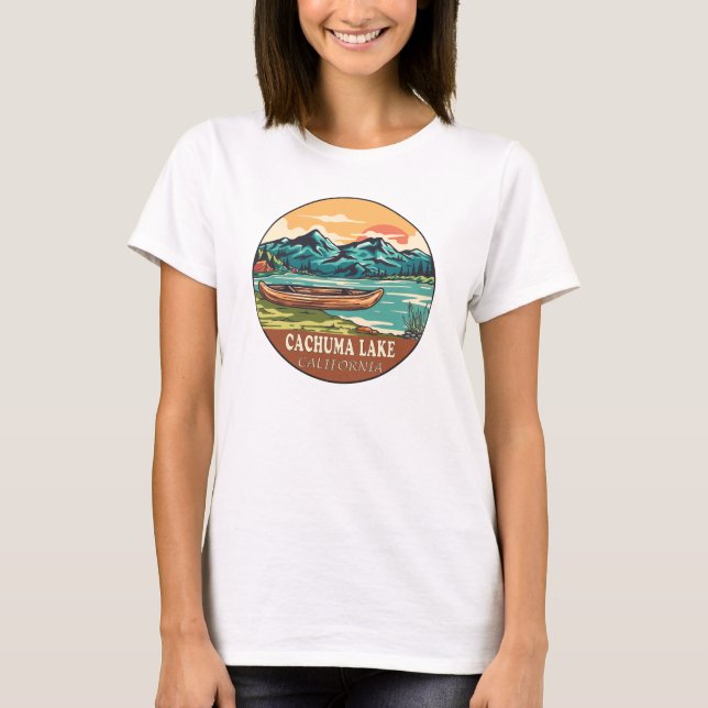 Camiseta Cachuma Lake California Barco Fish Emblem (Frente)