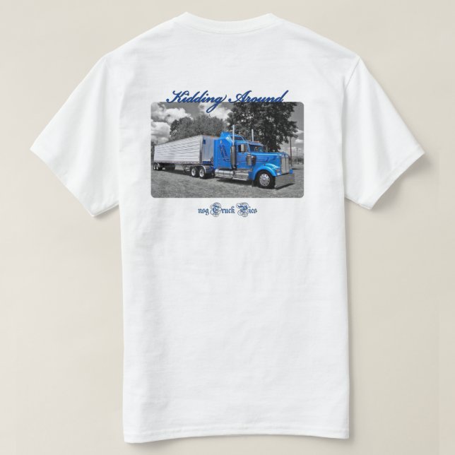 Camiseta Caçoar em torno (logotipo #2 dianteiros) (Verso do Design)