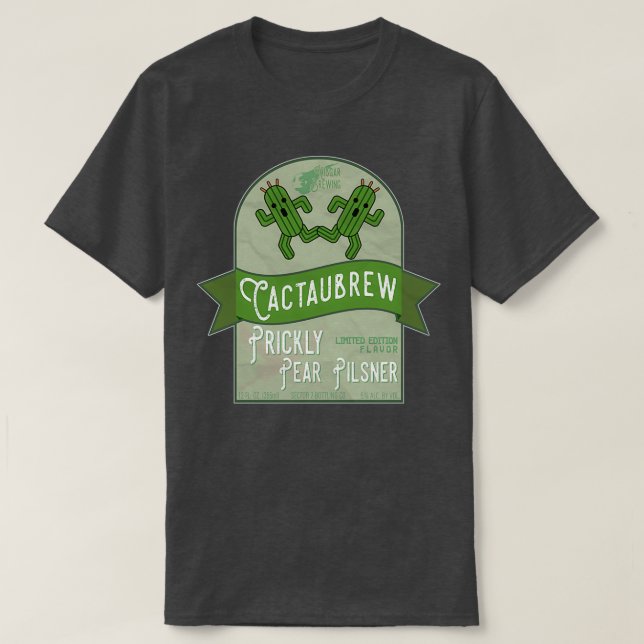 Camiseta Cactaubrew Prickly Pear Pilsner (Frente do Design)