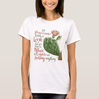 Camiseta Cacto Antigo de J P Redouté ilustrado