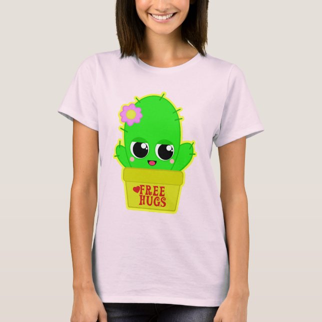 Camiseta Cacto de Kawaii (Frente)