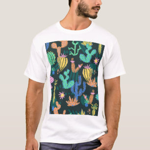 Camiseta Cacto desenhado à mão: Scandinavo sem soldadura.