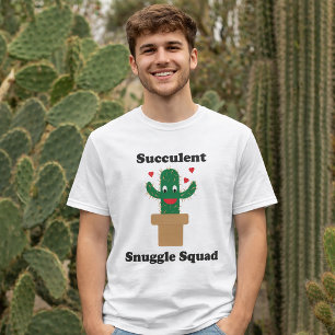 Camiseta Cacto Esquadrão de Abraços Suculento Engraçado