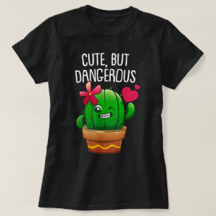 Camiseta Cacto Fofo Mas Perigoso Arte De Desenho Animado Di