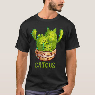 Camiseta Cacto Gatinho Fofo E Cacto Cacto Mexicano Cinco De