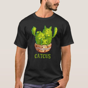 Camiseta Cacto Gato Fofo E Cacto Cacto Mexicano Cinco De