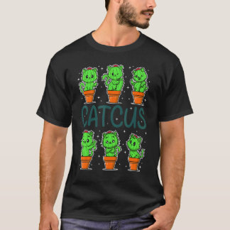 Camiseta Cacto, Mulheres Homens Cacto Gato, Planta, Catus,