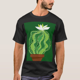 Camiseta Cacto verde: motif abstrato natural.