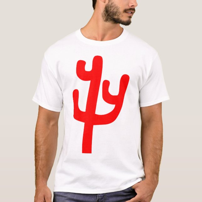 Camiseta Cacto - Vermelho (Frente)
