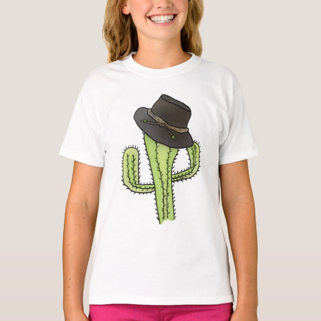 Camiseta Cactos com chapéu (Frente)